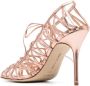 Manolo Blahnik metallic-effect lace-up sandals - Thumbnail 3