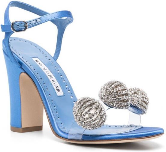 Manolo Blahnik Ostria 90mm star-embellished sandals Blue