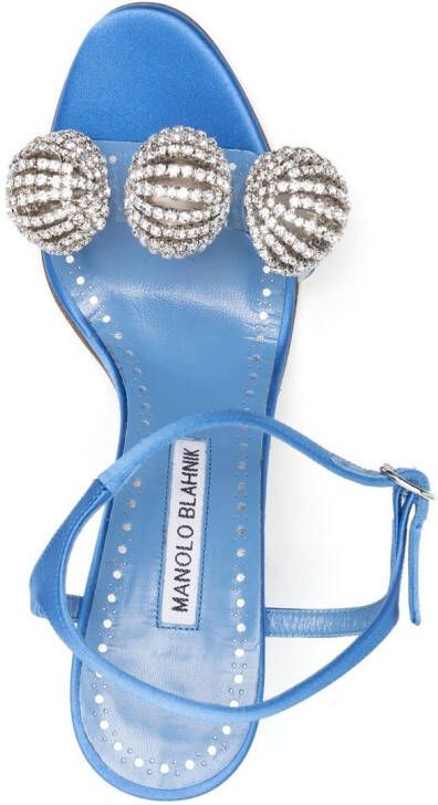 Manolo Blahnik Ostria 90mm star-embellished sandals Blue