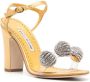 Manolo Blahnik Ostria 90mm star-embellished sandals Yellow - Thumbnail 2