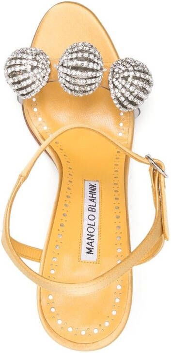 Manolo Blahnik Ostria 90mm star-embellished sandals Yellow
