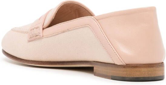 Manolo Blahnik Padstowa leather penny loafers Pink