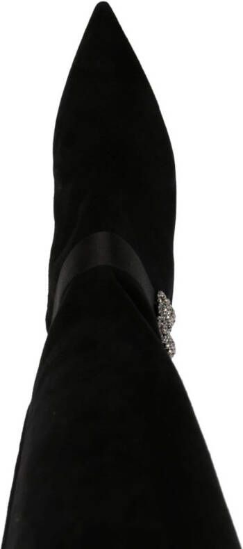 Manolo Blahnik Pliniahi 70mm pointed-toe knee boots Black