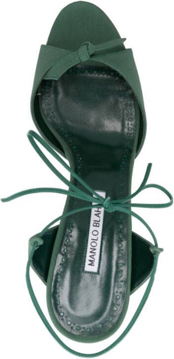 Manolo Blahnik Potasia 70mm crepe sandals Green