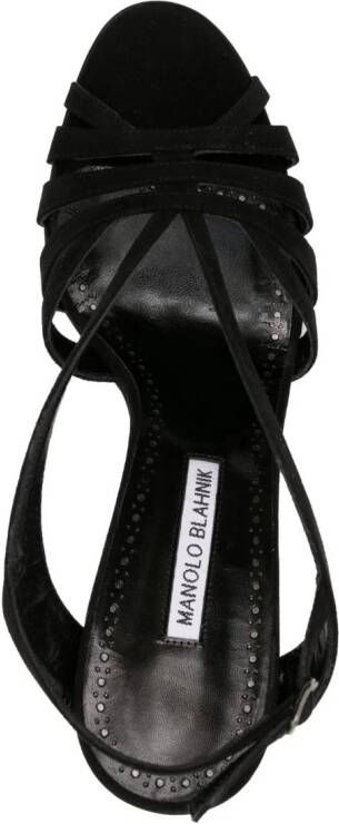Manolo Blahnik Sardina 105mm suede sandals Black