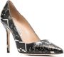 Manolo Blahnik snakeskin-effect stiletto pumps Brown - Thumbnail 2