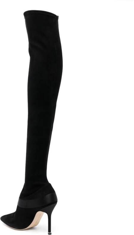 Manolo Blahnik Stivali 110mm knee-high boots Black