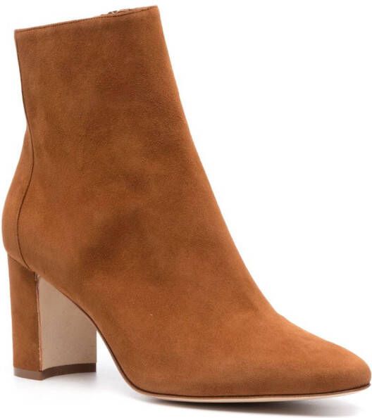 Manolo Blahnik suede ankle boots Brown