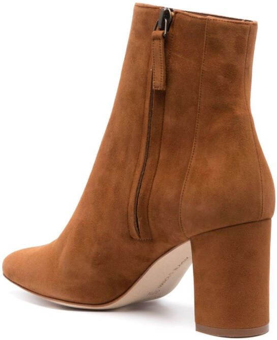 Manolo Blahnik suede ankle boots Brown