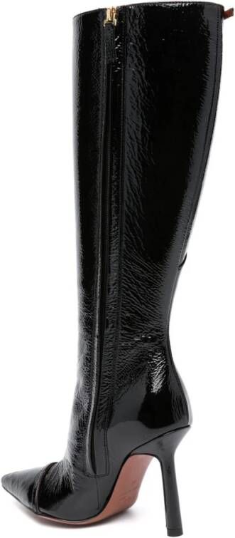 Manu Atelier 100mm knee-high leather boots Black