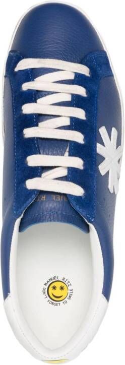 Manuel Ritz logo-print leather sneakers Blue
