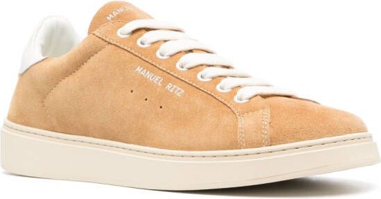 Manuel Ritz logo-print suede sneakers Neutrals