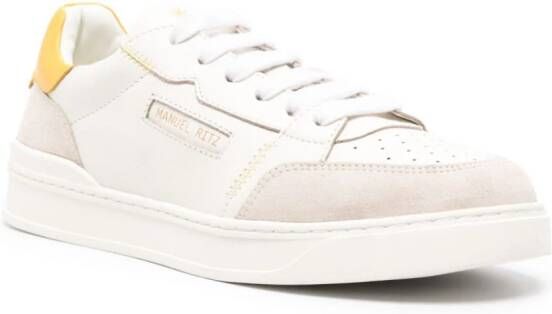 Manuel Ritz panelled leather sneakers White