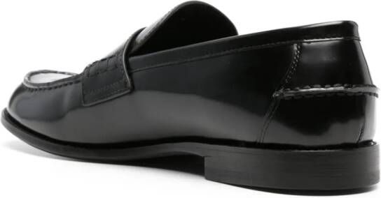 Manuel Ritz round-toe leather loafers Black