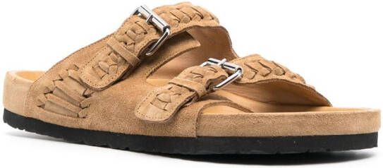 MARANT buckled flat sandals Brown