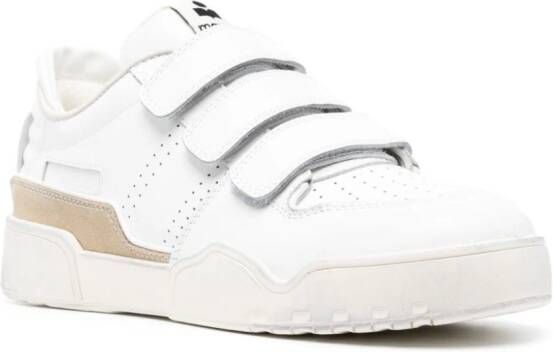 MARANT logo-patch touch-strap sneakers White