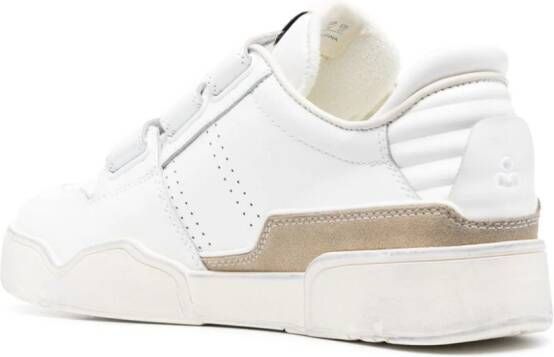 MARANT logo-patch touch-strap sneakers White