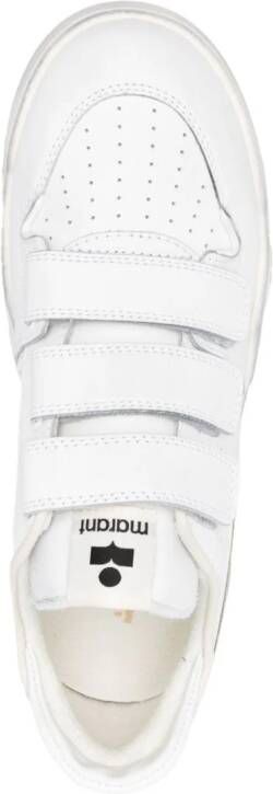 MARANT logo-patch touch-strap sneakers White
