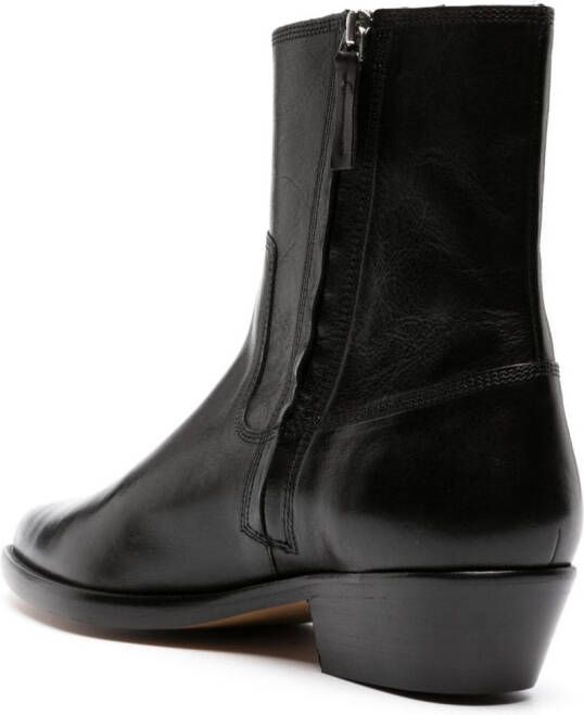 MARANT Okuni 50mm leather ankle boots Black