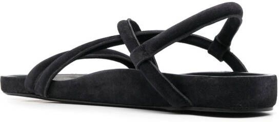 MARANT open-toe flat leather sandals Black