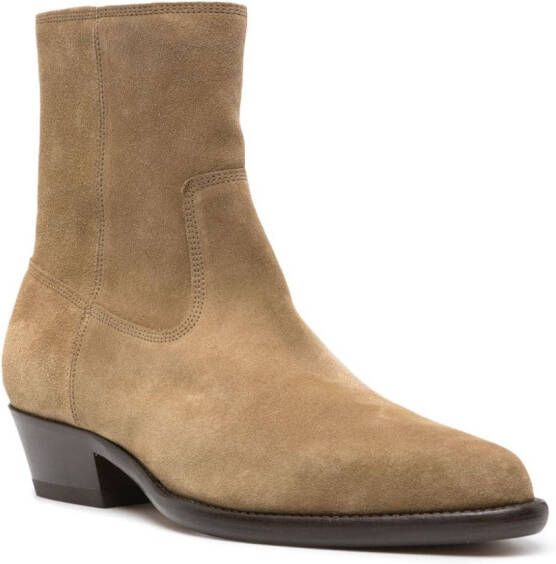 MARANT pointed-toe suede ankle boots Neutrals