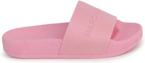 Marc Jacobs Kids Aqua logo-debossed slides Pink