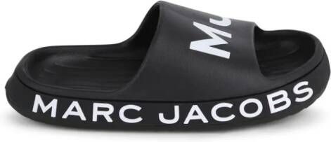 Marc Jacobs Kids Aqua logo-print slides Black