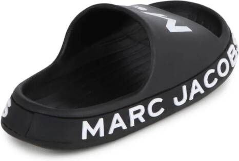 Marc Jacobs Kids Aqua logo-print slides Black