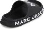 Marc Jacobs Kids Aqua logo-print slides Black - Thumbnail 3