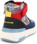 Marc Jacobs Kids graphic-print high-top leather sneakers Blue - Thumbnail 3
