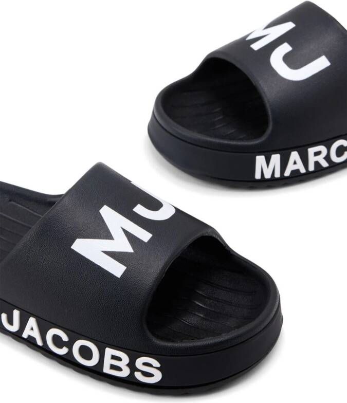Marc Jacobs Kids logo-print slides Black