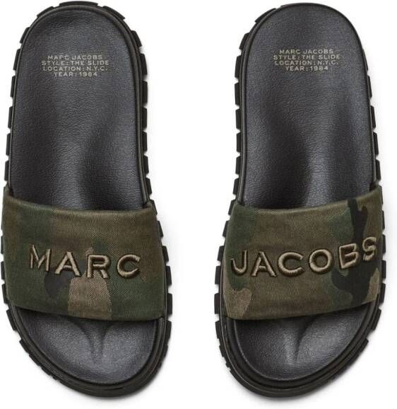 Marc Jacobs The Camo Jacquard slides Green