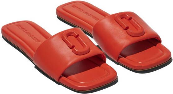 Marc Jacobs The J Marc leather slides Red