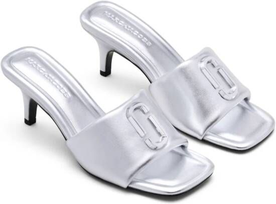 Marc Jacobs The Metallic J leather mules Silver