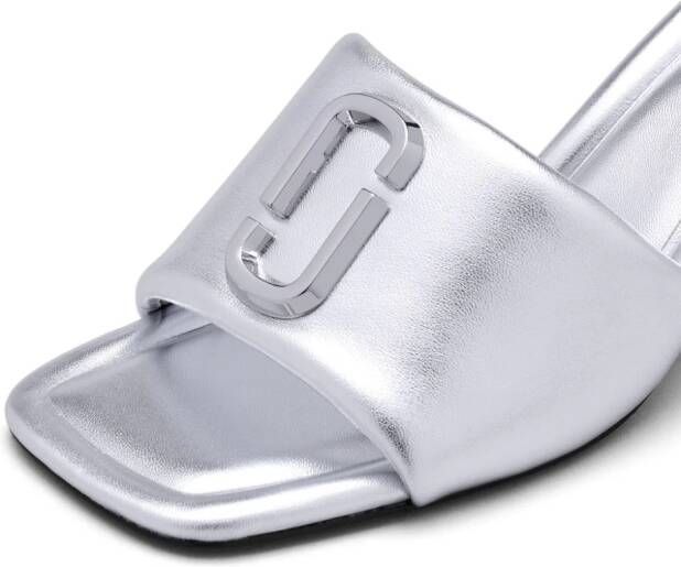 Marc Jacobs The Metallic J leather mules Silver