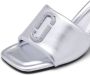 Marc Jacobs The Metallic J leather mules Silver - Thumbnail 4