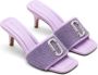 Marc Jacobs The Rhinestone J 65mm leather mules Purple - Thumbnail 2