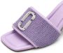 Marc Jacobs The Rhinestone J 65mm leather mules Purple - Thumbnail 4