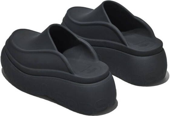 Marc Jacobs x Melissa logo-embossed platform clogs Black