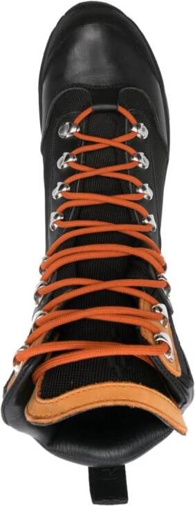 Marcelo Burlon County of Milan embossed-logo hiking boots Black