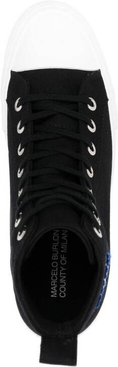 Marcelo Burlon County of Milan lace-up high-top sneakers Black