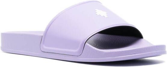 Marcelo Burlon County of Milan logo-debossing flip flops Purple
