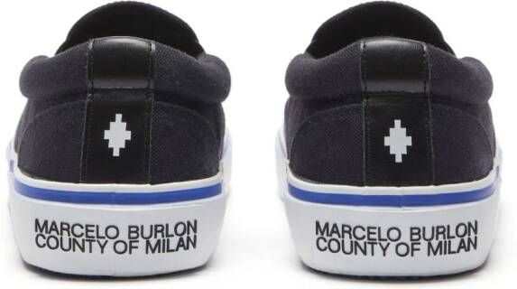 Marcelo Burlon County of Milan Wings-motif slip-on sneakers Black