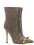 Marco De Vincenzo iridescent studded 100mm leather boots Gold - Thumbnail 2