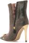 Marco De Vincenzo iridescent studded 100mm leather boots Gold - Thumbnail 3