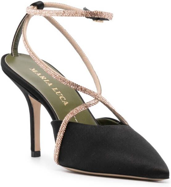 MARIA LUCA 100mm pointed-toe pumps Black