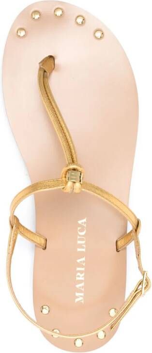 MARIA LUCA 20mm stud-detail sandals Gold