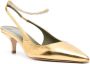 MARIA LUCA 55mm chain-detail leather pumps Gold - Thumbnail 2