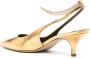 MARIA LUCA 55mm chain-detail leather pumps Gold - Thumbnail 3