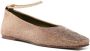 MARIA LUCA Augusta crystal leather ballet pumps Brown - Thumbnail 2